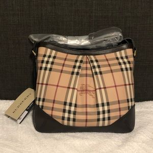 AUTHENTIC NWT Burberry Haymarket Hartham Crossbody